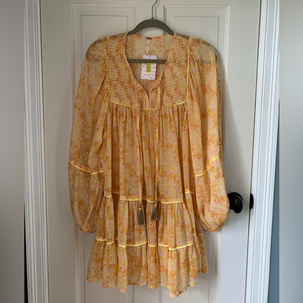 NWT Free People pastel babydoll dress